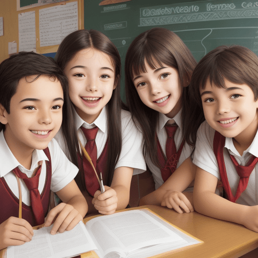 AI generated: happiness in young Latin students
