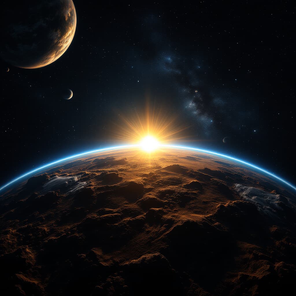 AI generated: earth and sun
