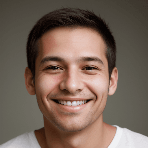 AI generated: A portrait of smiling man from usa