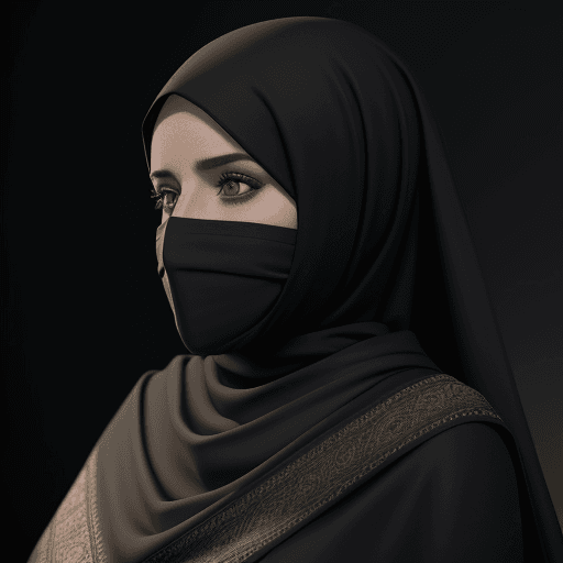 AI generated: A women make chador. 
cinematic, hyper realism, high detail, octane render, 8k