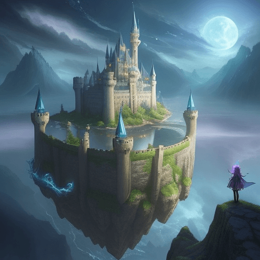 AI generated: Fantasy World: An anime character in a world filled with magical creatures, such as dragons and fair...