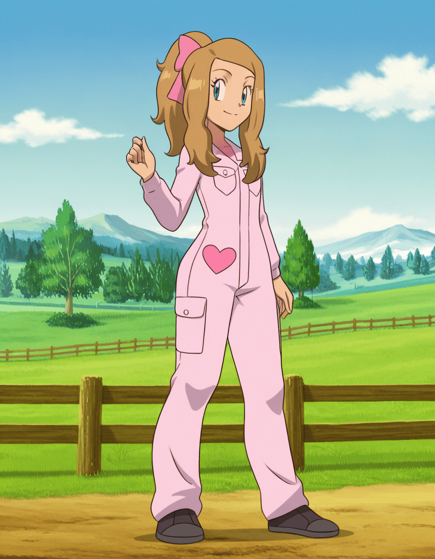 Serena from Pokemon XY Anime (Ryhorn Rider form) (Important description)