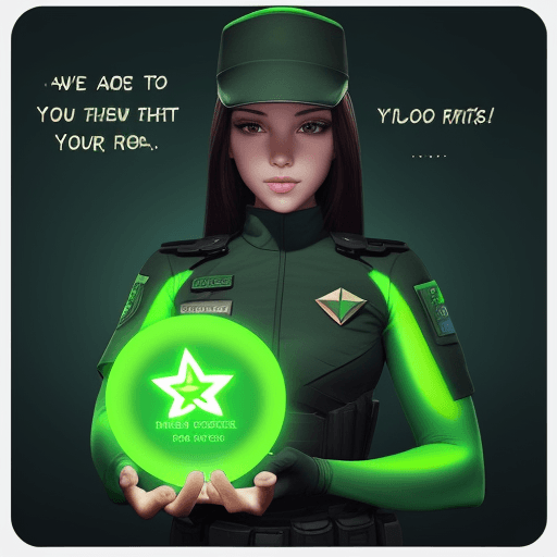 AI generated: A glowing gem, with text "Recruit"