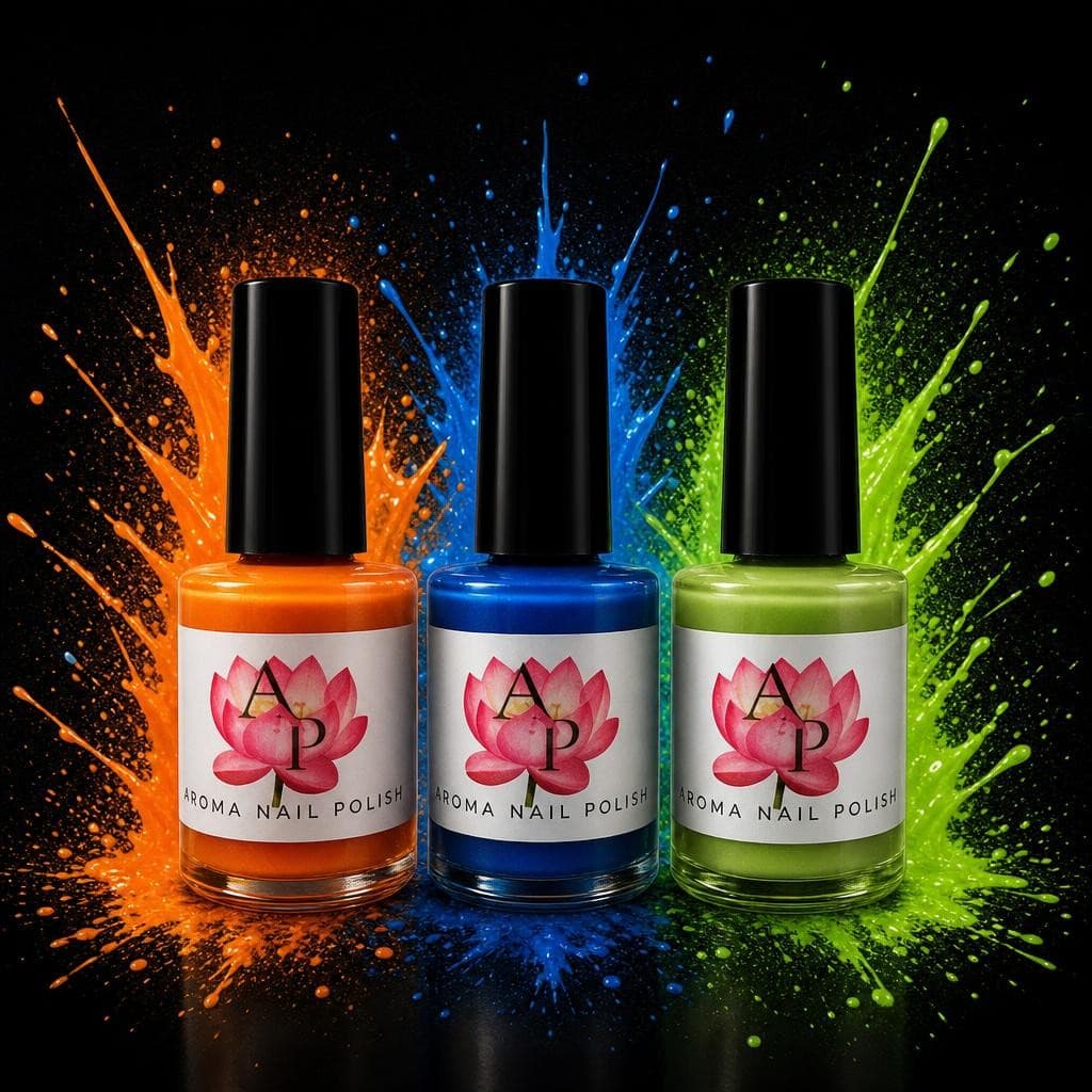 AI generated: Can you give me a black orange blue light?Green splash background