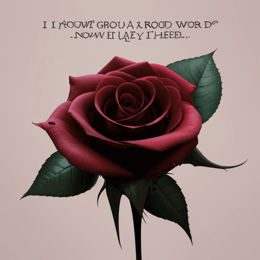AI generated: I grew a rose that can't bloom in a dream that never comes true
