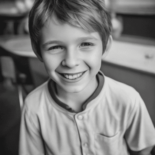 AI generated: smiling boy
