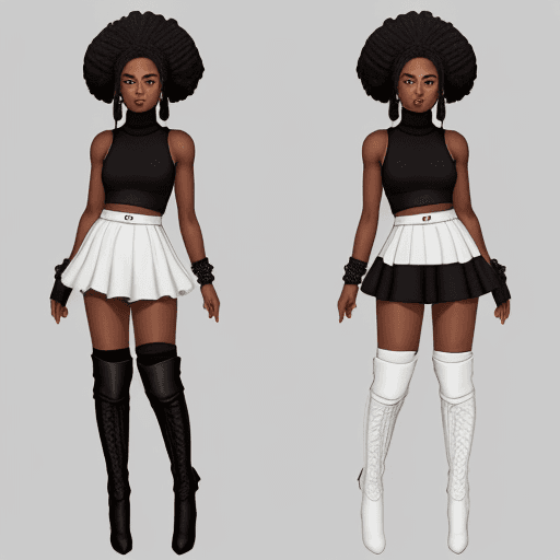 AI generated: very feminine, makeup, african american, chocolate skin, transgender, shemale, tranny, soccer, arm w...