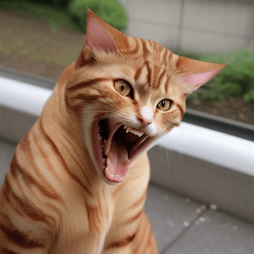 AI generated: ginger anime cat
girl screaming