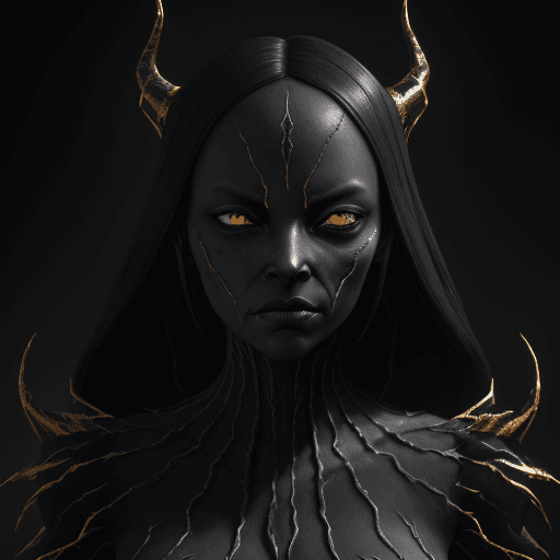 AI generated: A Photo of A dark creature, sombre appearance, in the style of evil, invisible face, black face, gen...