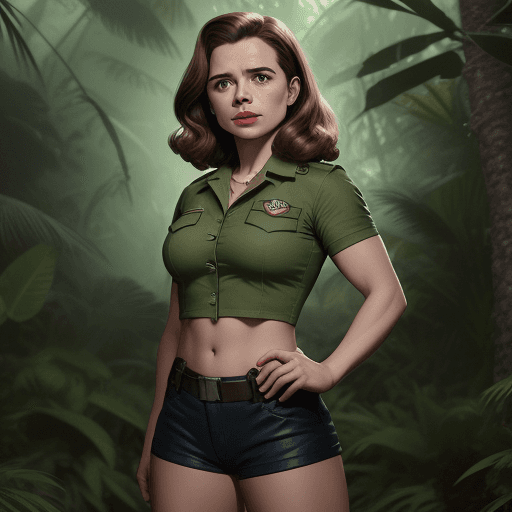 AI generated: Marvel Cinematic Universe British MI6 agent Peggy Carter Margaret Peggy Carter Female Outdoors Woman...