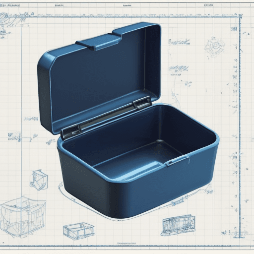 AI generated: detailed with notes, ink container in wild  slick design clean lines blueprint perfect awesome