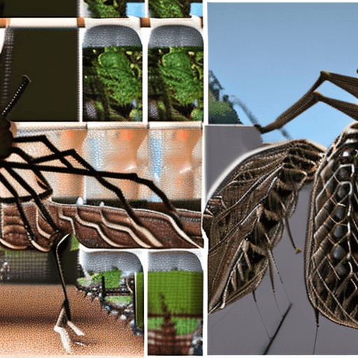 AI generated: Giant spider with half of it being a skeleton