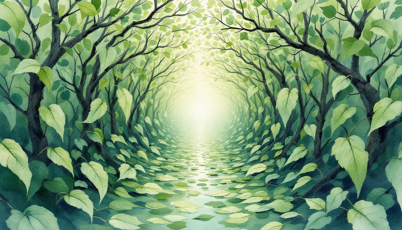 AI generated: water color painting, no detail, crude brush strokes, Monet style, fractals, symmetric work, pastel ...