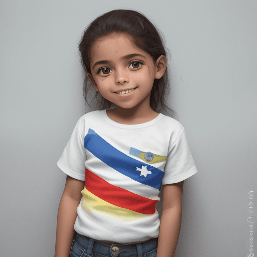 AI generated: generar imagen en acuarela de: Dos niños de pie colombianos de maximo 10 años sonriendo y mirando al...