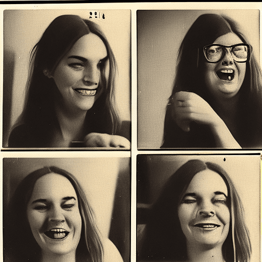 AI generated:  candid polaroid, comicbook page: 1 trans girl, medium tits, long hair, small dick, ponytail pulling...