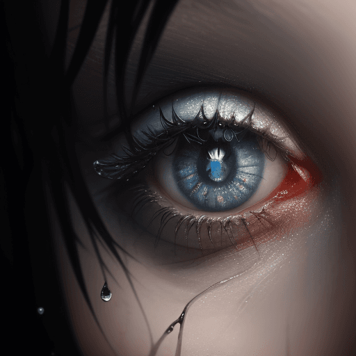 AI generated: an eye caught in a water drop, in the style of cryengine, pegi nicol macleod, realistic genre scenes...