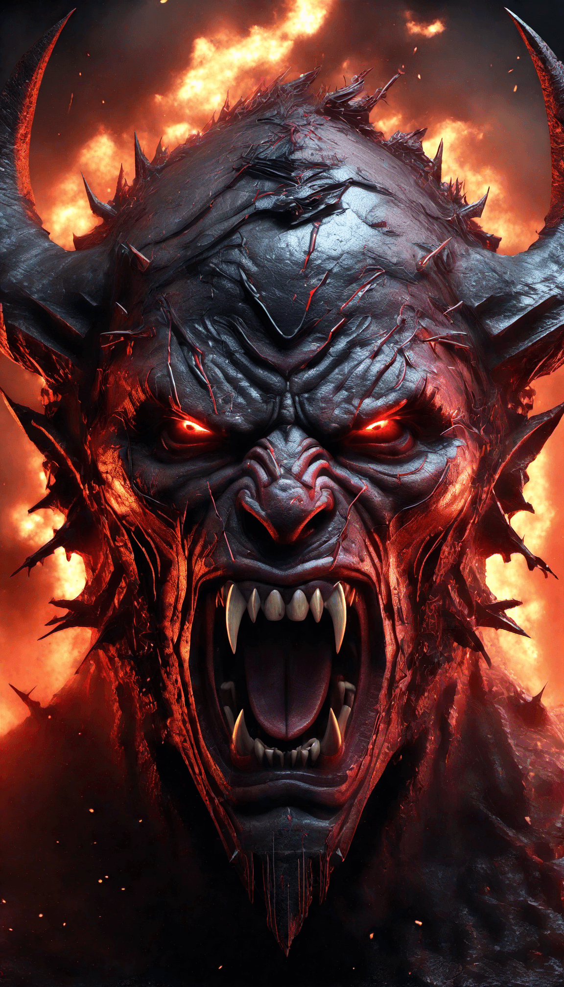 AI generated: Stitched wrath, rage, face, highly detailed, dramatic lighting, UHD, 32K