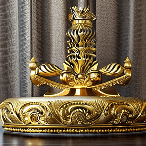 AI generated: A very beautiful queen sitting on a black throne made of gold, with a serpent-dragon like elements a...