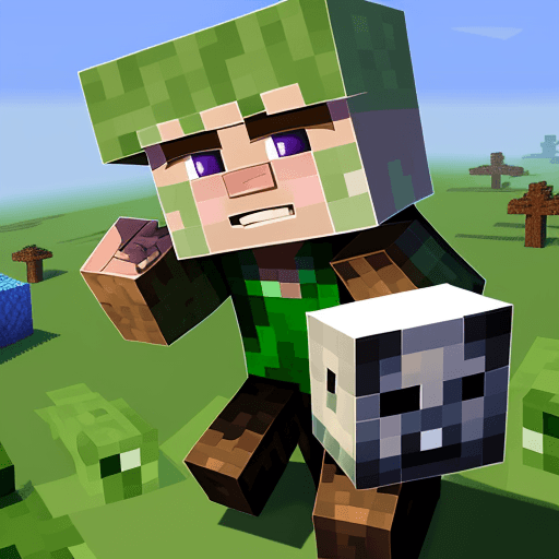 AI generated: Minecraft, Him