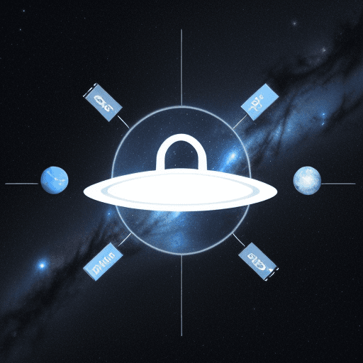 AI generated: image of post about Privacy policy, with a space theme