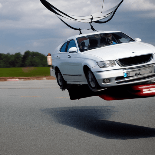 AI generated: Car flying
