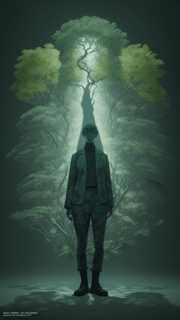 AI generated: Album cover or standalone art piece
Complex nature and shadow work
Masterful control of light diffus...