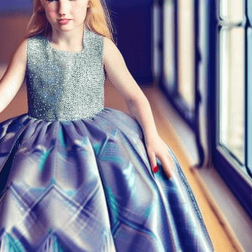 AI generated: full length, full frame, sharp focus, little girl blondie, green eyes, very beautiful girl, with rin...