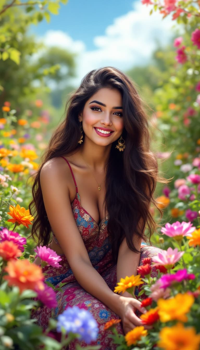 AI generated: **Prompt for AI Image Generation:**

"Create a vibrant and picturesque scene featuring a beautiful I...