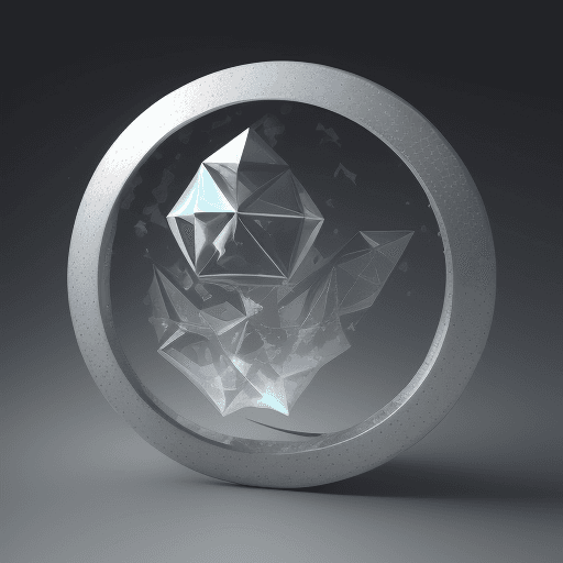 AI generated: 3d icon, moon in the shape of a month and a star, metal texture, glassmorphism effect
