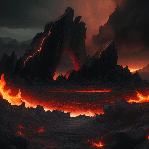 AI generated: /imagine prompt: The battleground for Son Goku and Frieza set in a desolate, apocalyptic landscape w...