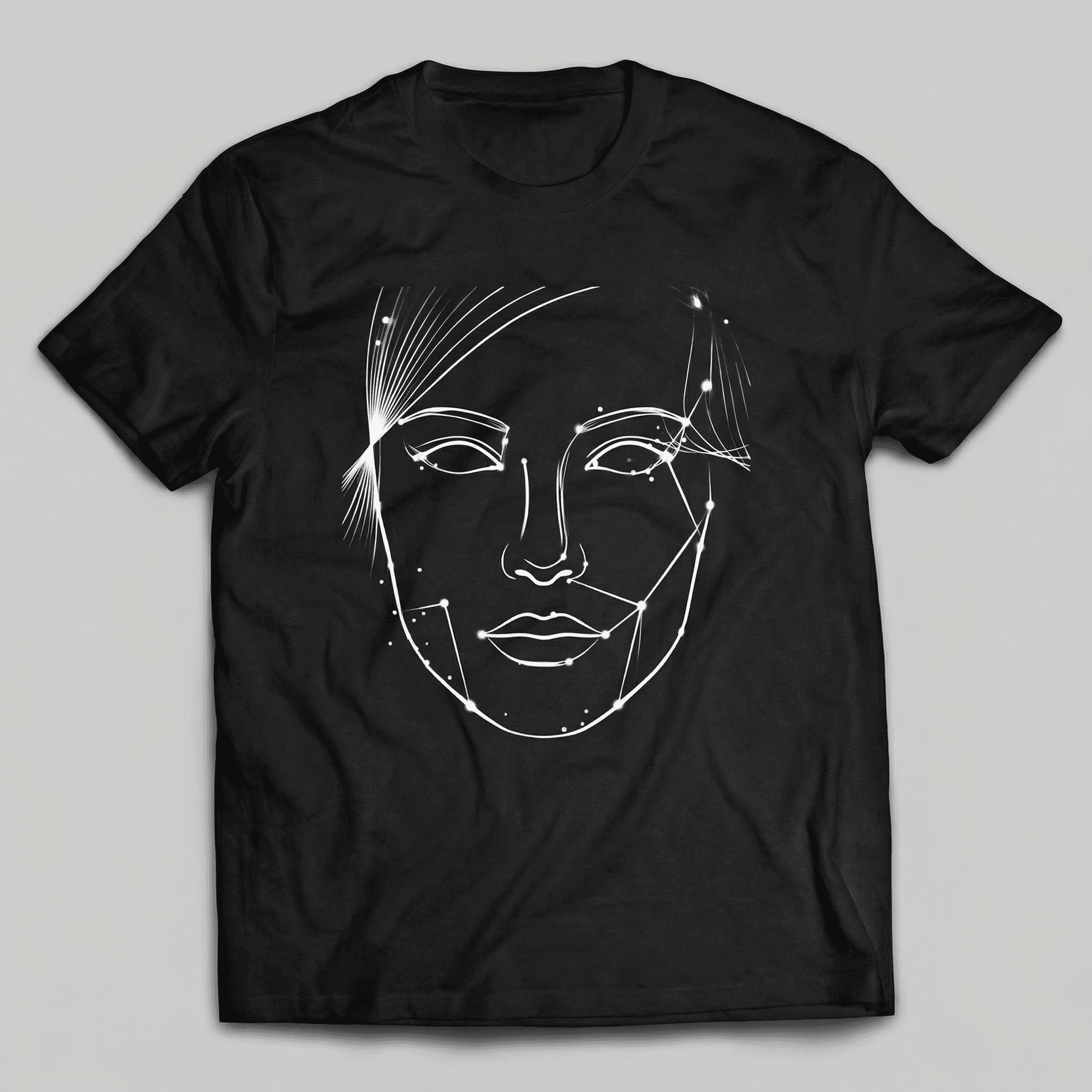 AI generated: a black shirt with the white logo