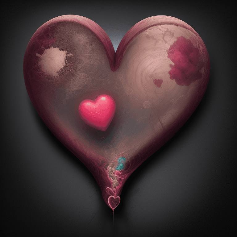 AI generated: surreal art, heart