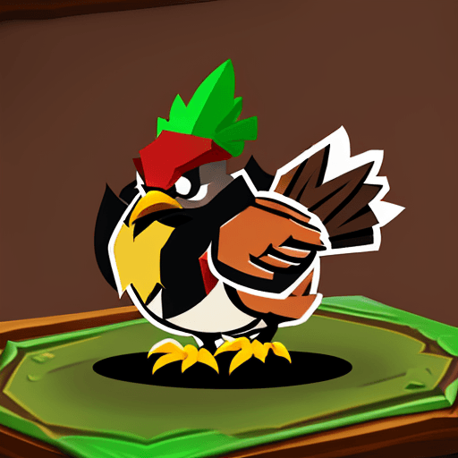 AI generated: A mighty turkey in the style of Hearthstone. 