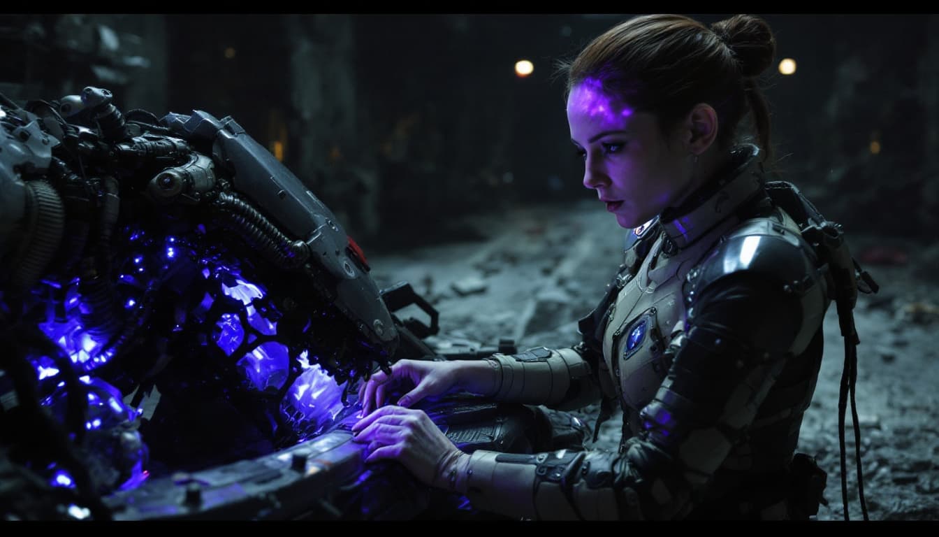 AI generated: nekogirl, neill blomkamp, district 9, Cinemascope