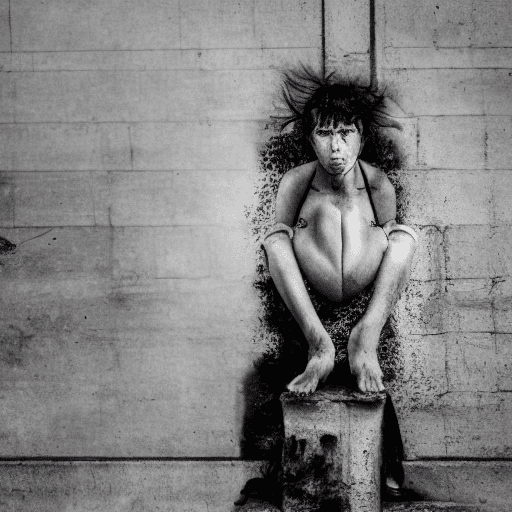 AI generated: Highly detailed photography of despair