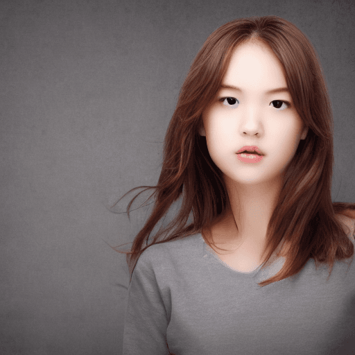 AI generated: masterpiece, best quality, 1girl,simple background, grey background, (kbxll:0.6)
