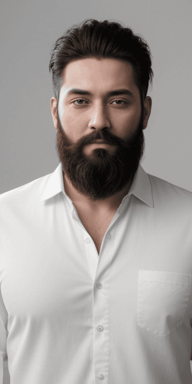 AI generated: Bearded, He is loyal, sincere, and helpful. This male exudes a logical aura, coupled with a daring d...