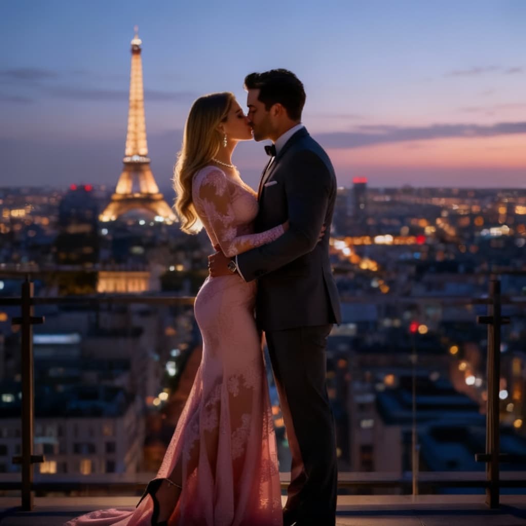 AI generated: les amoureux à Paris