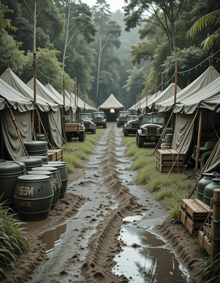 American army camp illu