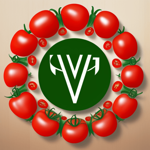 AI generated: A logo made of tomatoes