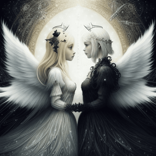 AI generated:  By Alexander Jansson and Android Joines | | One beautiful blond Caucasian light angel with huge spa...