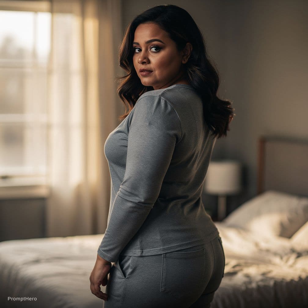 AI generated: Big boobs, big ass, bent over having sex, stomach bulge, pained face 