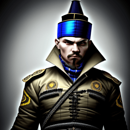 AI generated: a freaking badass ukrainian guy