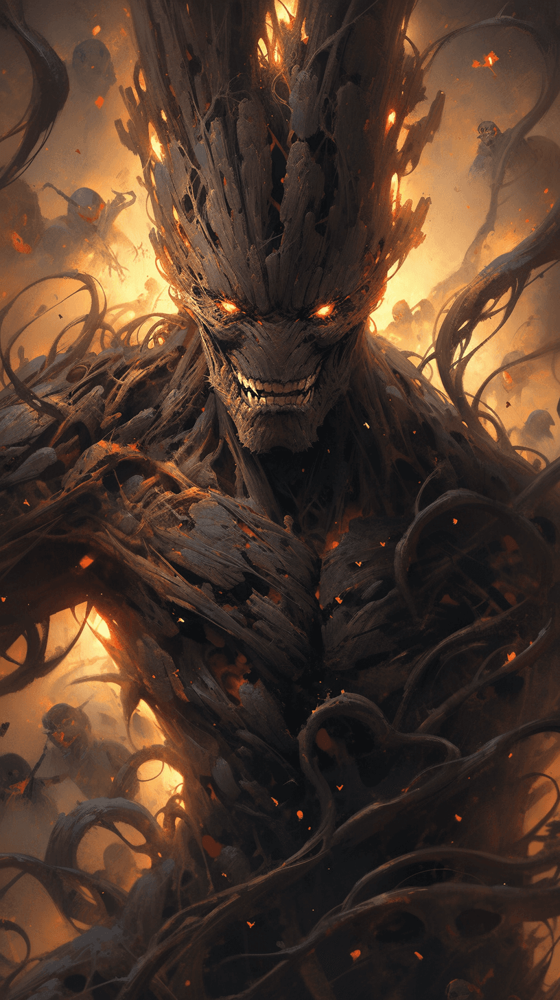 AI generated: Groot is a comic book character published by Marvel Comics, from Guardians of the Galaxy, hyperdetai...
