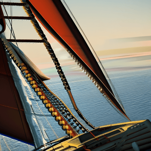 AI generated: Photo of a ultra realistic sailing ship, dramatic light, pale sunrise, cinematic lighting, battered,...