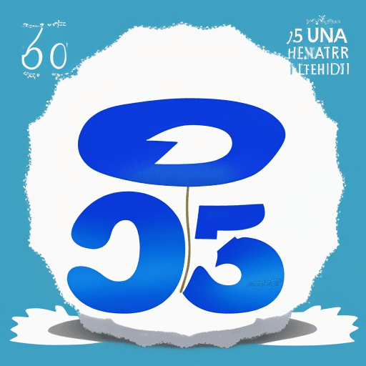 AI generated: Una imagen que tenga un número 57 y diga aniversario que sea de color azul con blanco 
