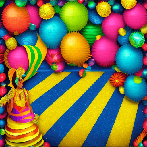 AI generated: fancy, background with borders:: brazilian carnival celebration --s 1000 --q 3 --ar 9:16 --v 5. 2