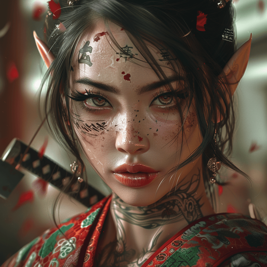 AI generated: Yakuza  tattoo and scars