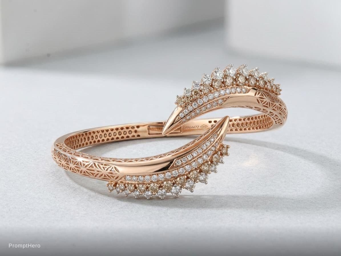AI generated: make a new design bracele like this model in picture
