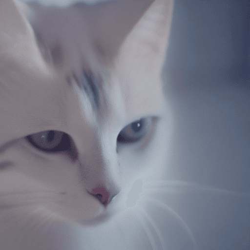 AI generated: cat 10 - girl 5, white, 8k, details, cinematic, animatiom